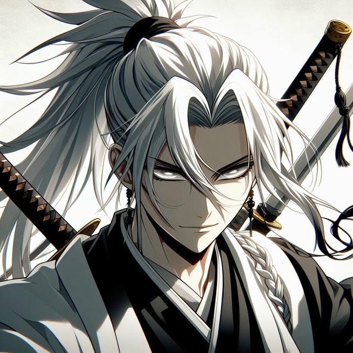 kiếm sĩ ảnh anime nam cầm kiếm katana nét
