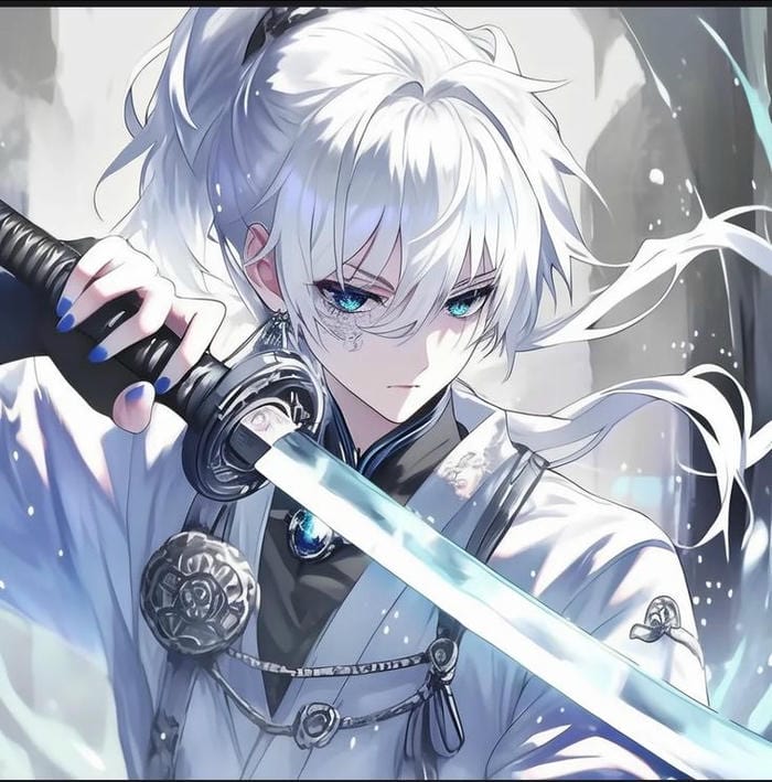 nét truyền thống ảnh anime nam cầm kiếm katana