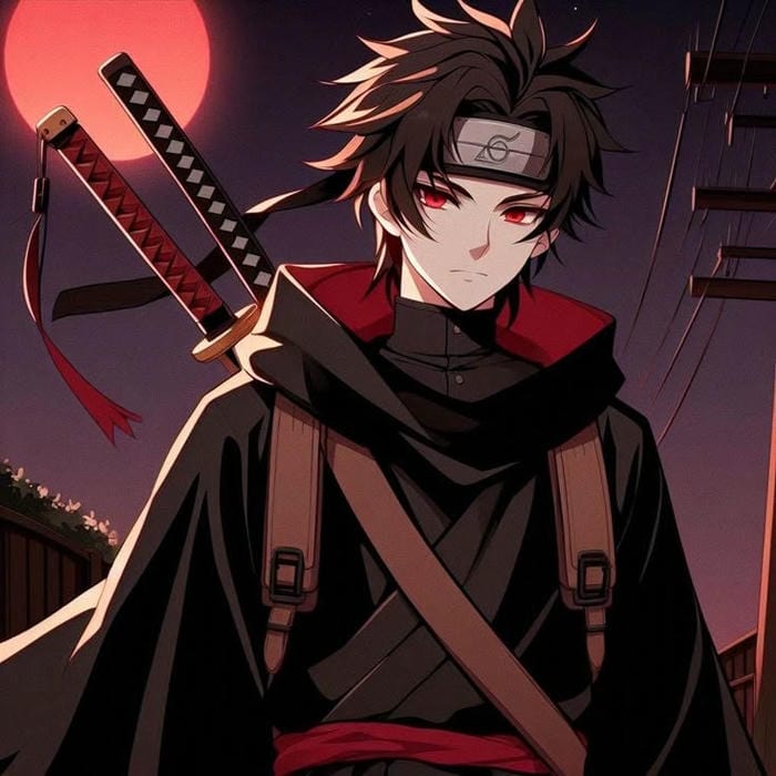 phong vị kiếm đạo ảnh anime nam cầm kiếm katana