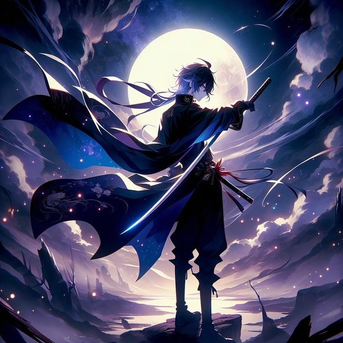 rút kiếm dứt khoát ảnh anime nam cầm kiếm katana ngầu