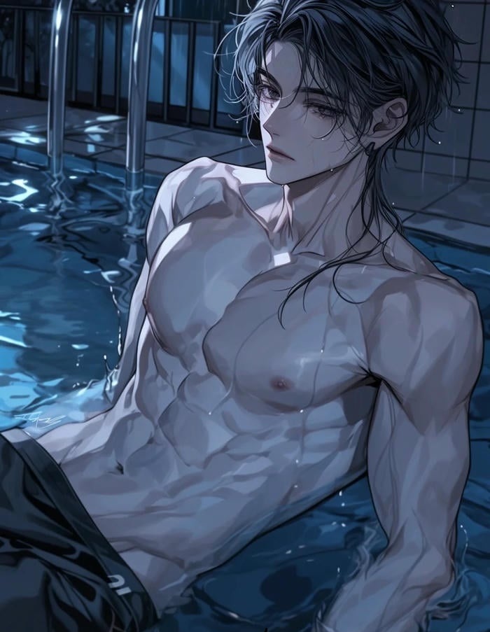 tạo hình nhân vật lực lưỡng ảnh anime nam 6 múi