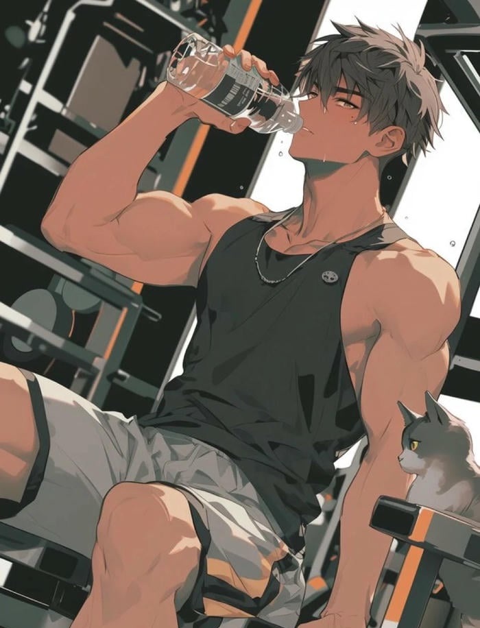 thân hình săn chắc ảnh anime nam 6 múi