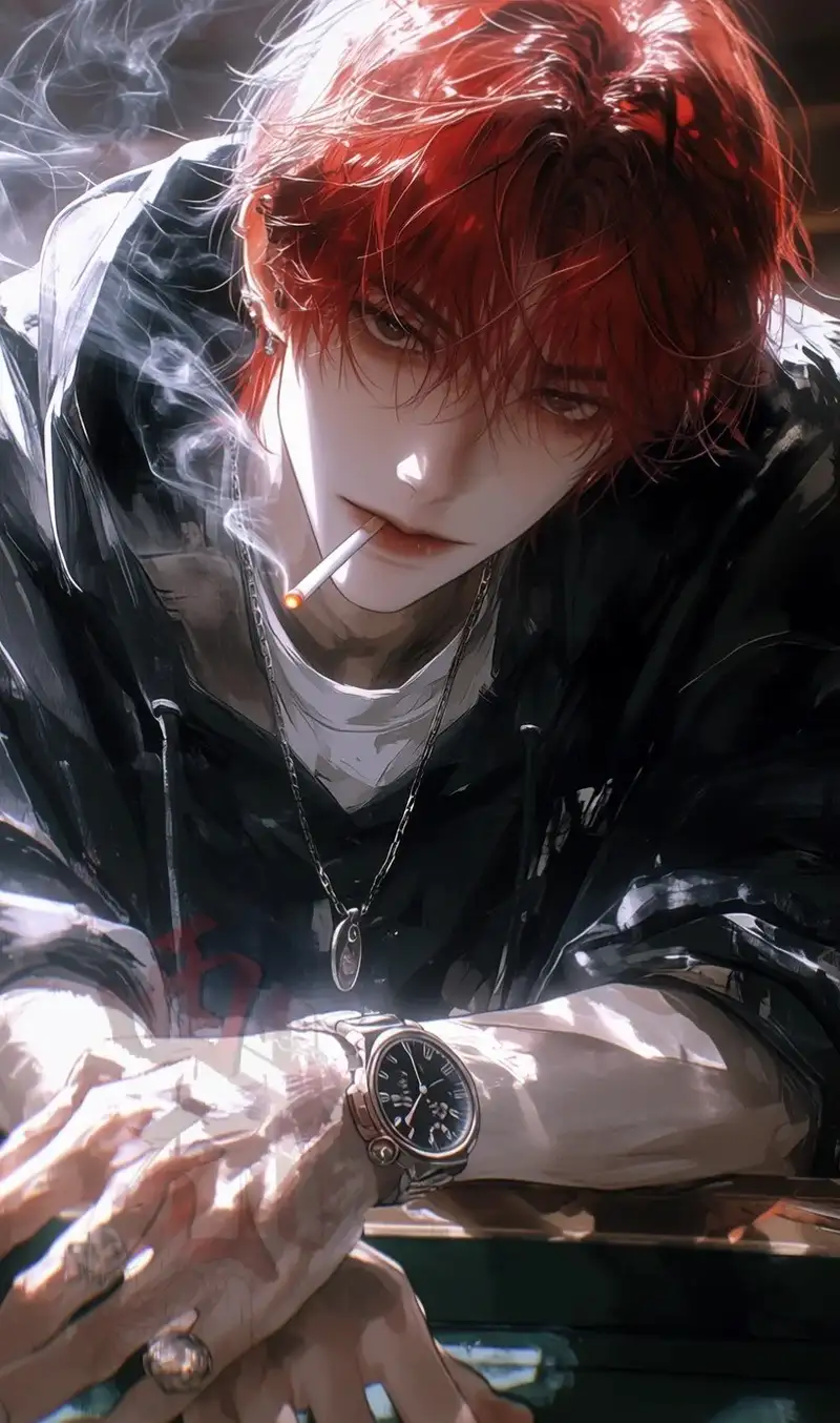 ảnh anime hút thuốc buồn cô đơn