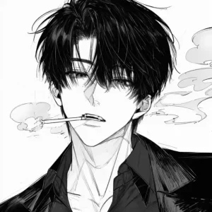 ảnh anime hút thuốc cho điện thoại