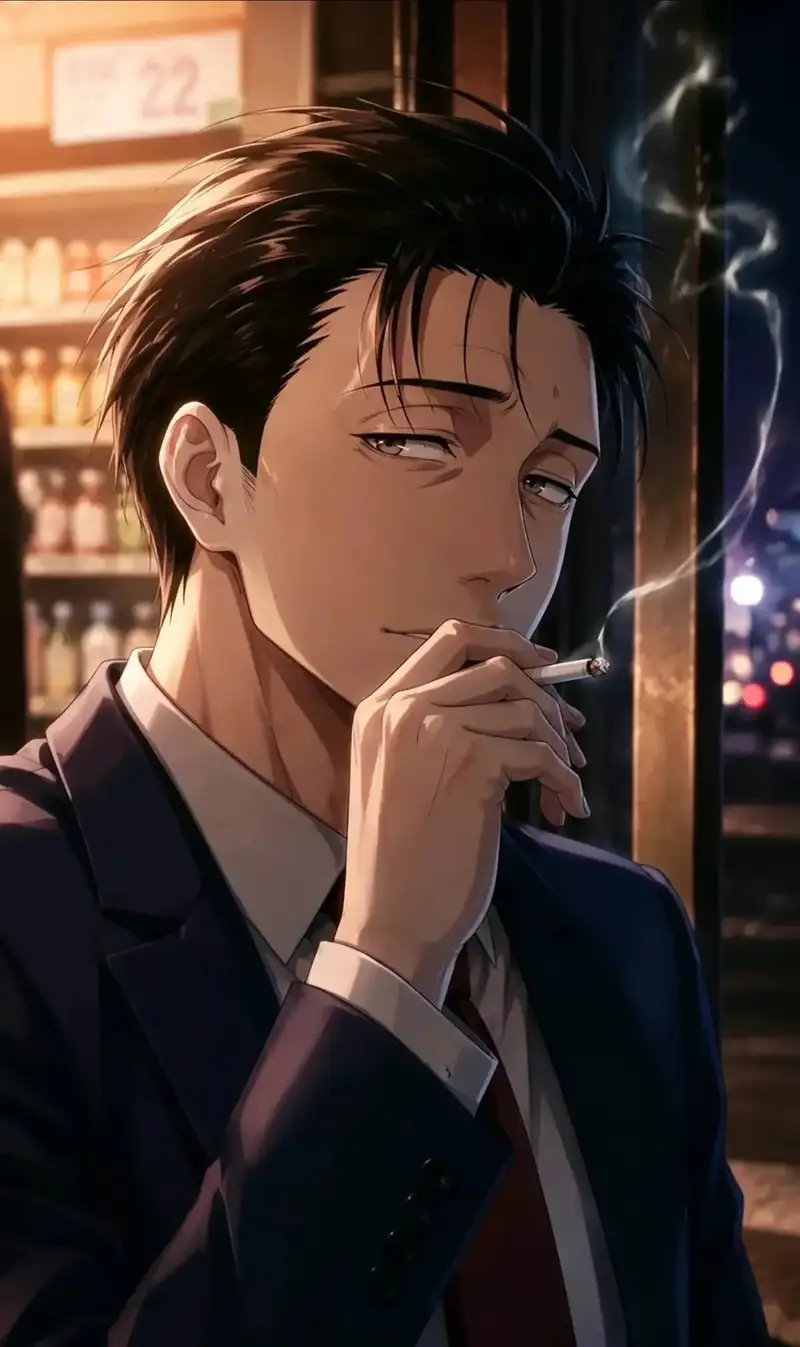 ảnh anime hút thuốc cô đơn