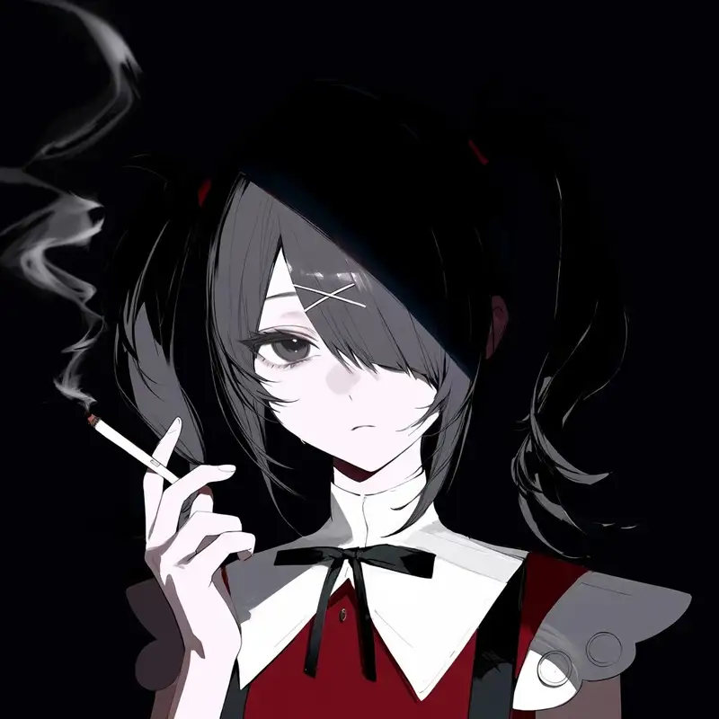 ảnh anime hút thuốc đầy tâm trạng