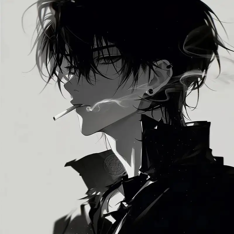 ảnh anime hút thuốc làm avatar