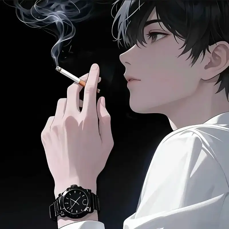 ảnh anime hút thuốc nam lạnh lùng