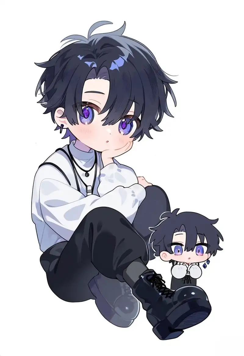 ảnh anime nam chibi dễ thương làm hình nền