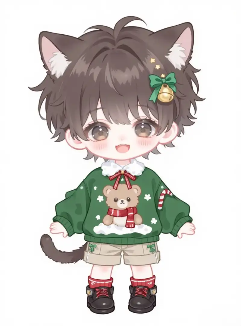 ảnh anime nam chibi nền trắng đơn giản
