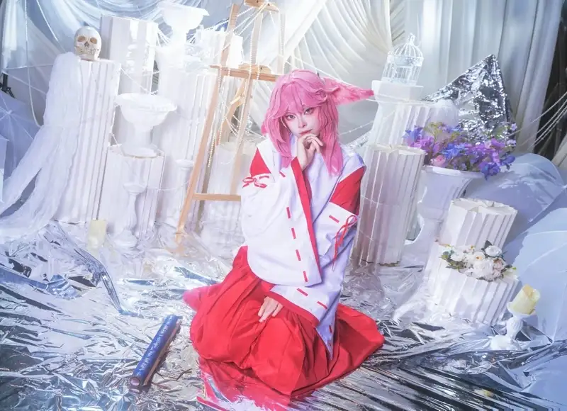 ảnh cosplay yae miko sắc nét và chân thực