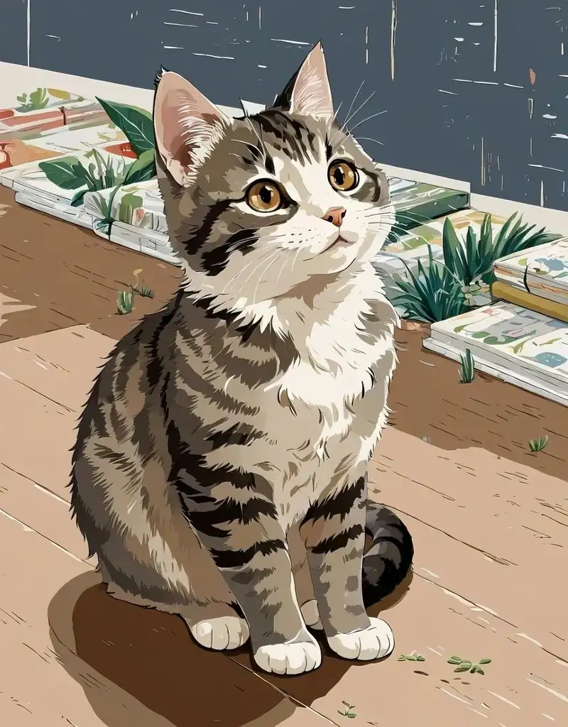ảnh mèo anime buồn đầy cảm xúc