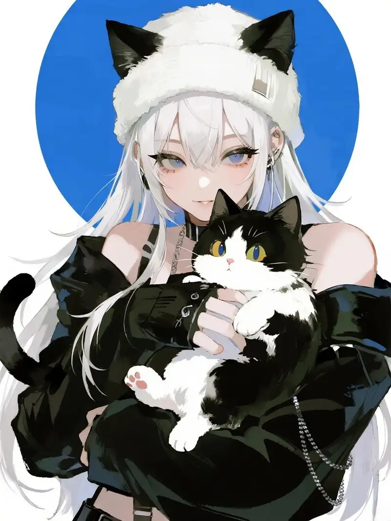 ảnh mèo anime chibi siêu dễ thương