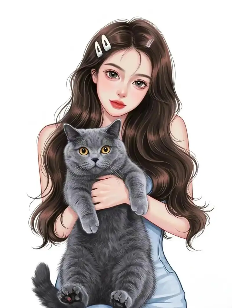 ảnh mèo anime cute đáng yêu