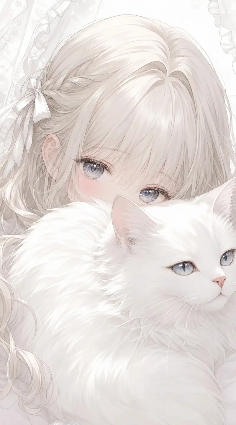ảnh mèo anime dễ thương HD
