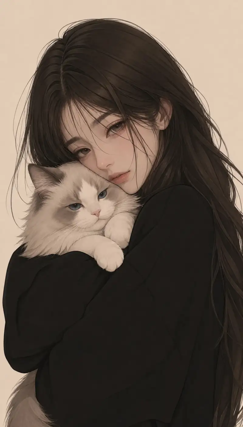 ảnh mèo anime dễ thương cho avatar