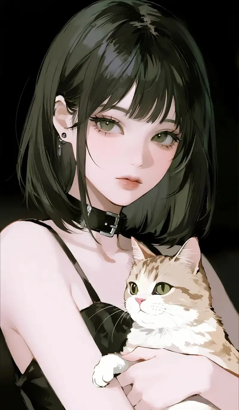ảnh mèo anime dễ thương ngọt ngào