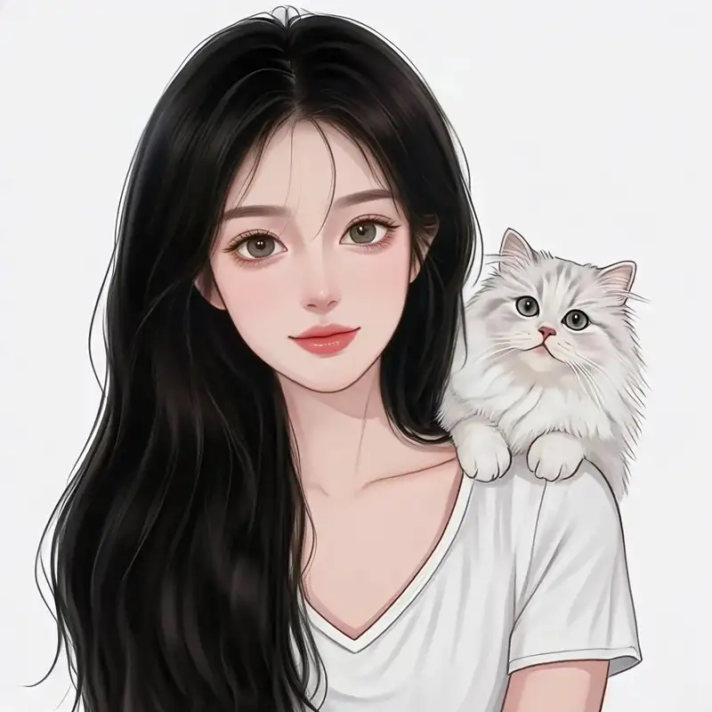 ảnh mèo anime màu pastel đẹp