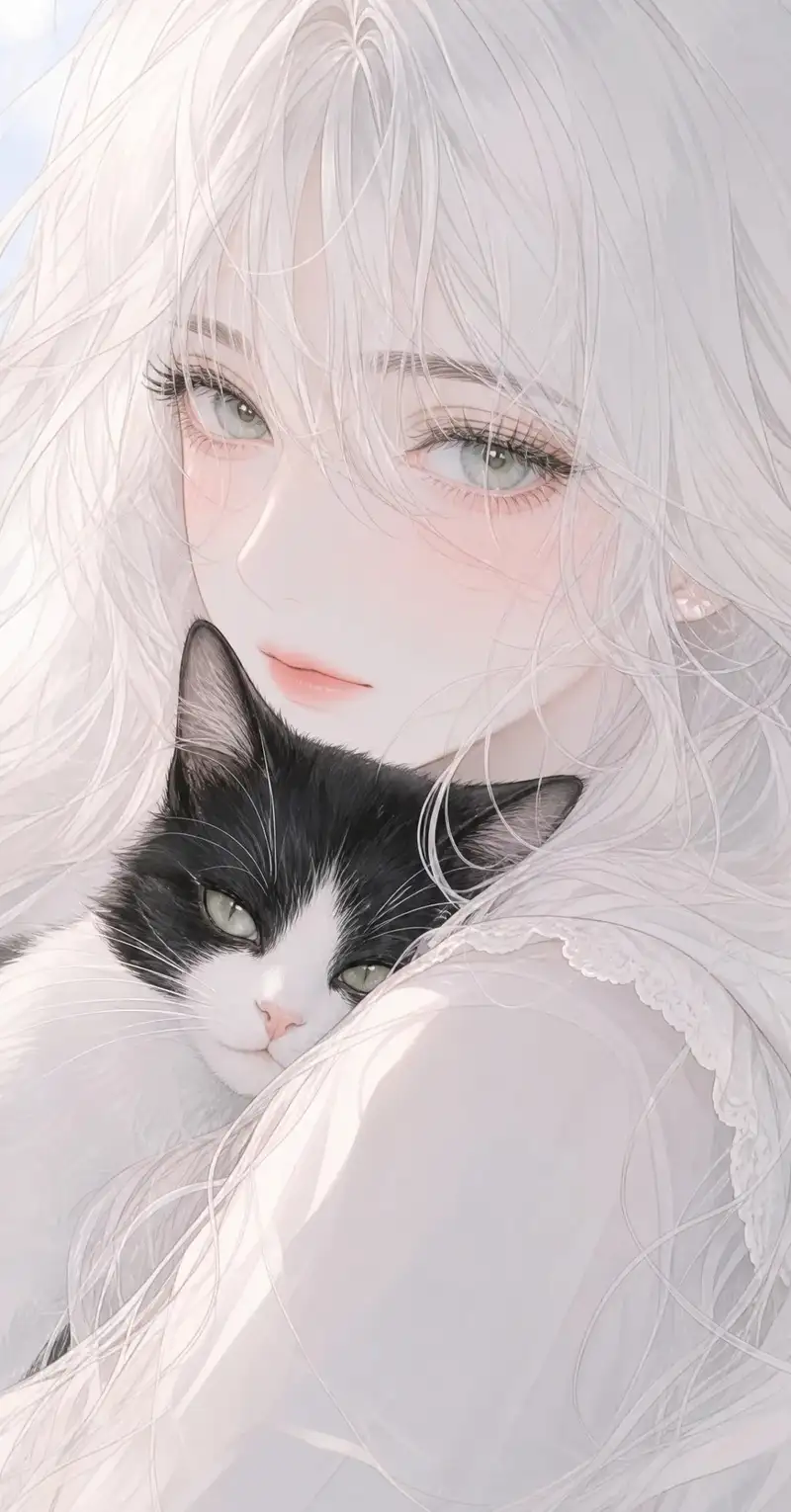 ảnh mèo anime nghệ thuật đẹp mắt