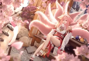 cosplay yae miko chuẩn nguyên tác Genshin Impact