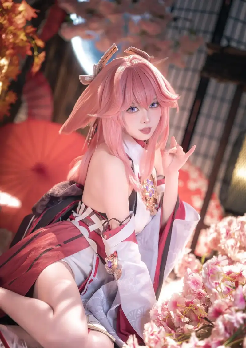 hình ảnh đẹp cosplay yae miko full body