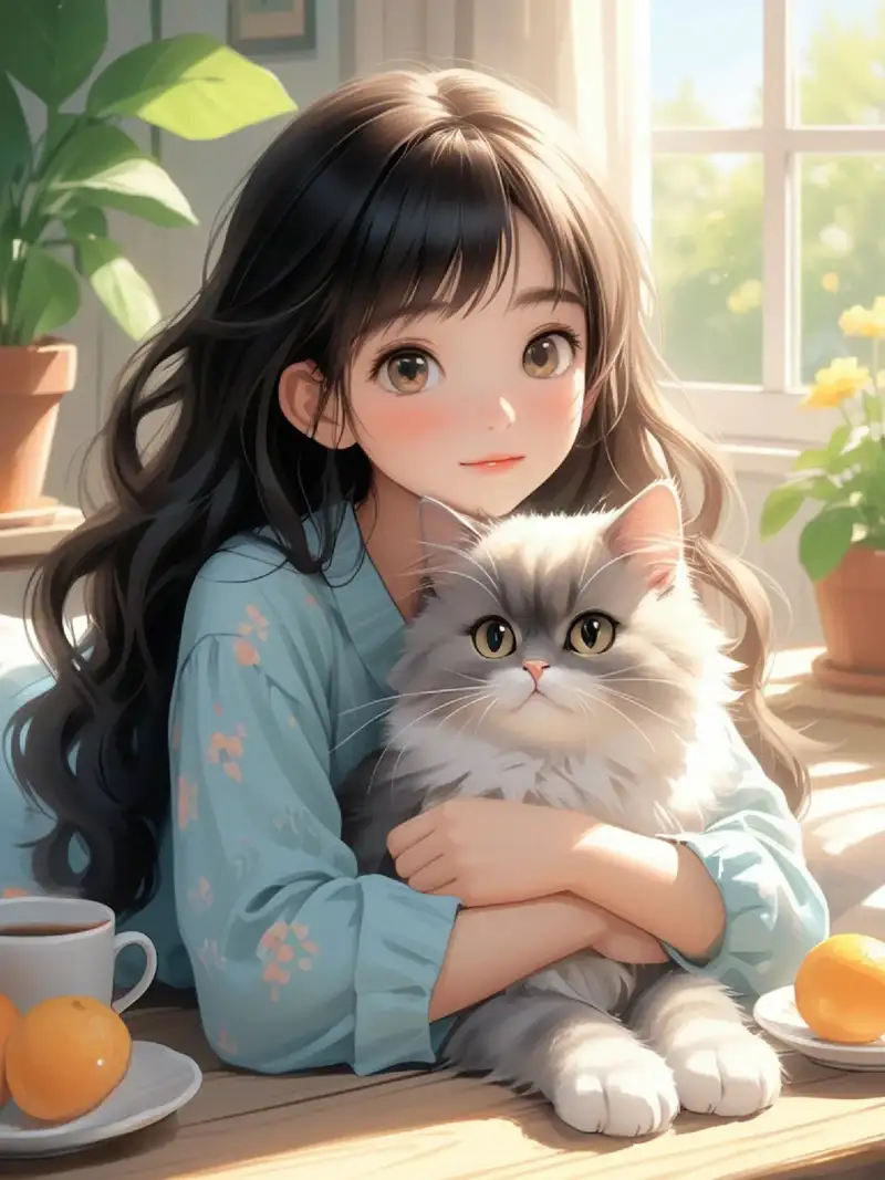 mèo dễ thương ảnh mèo anime chất lượng cao