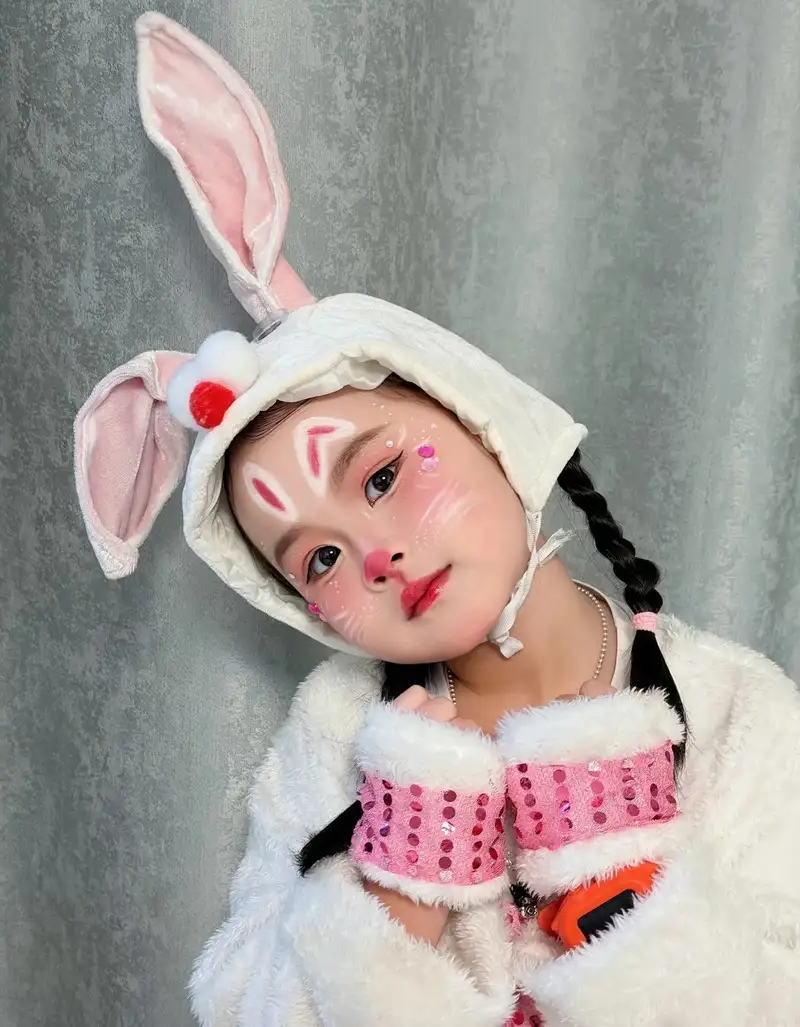 thỏ cosplay anime tạo dáng đáng yêu tự nhiên